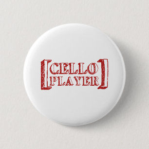 Badge Rond 5 Cm Joueur de violoncelle