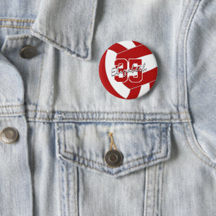 Badge Rond 5 Cm joueur de volley-ball