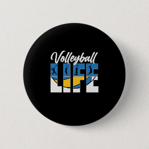 Badge Rond 5 Cm Joueur de volley-ball Volley-ball