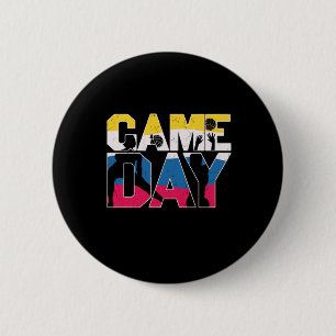 Badge Rond 5 Cm Joueur de volley-ball   Volley-ball Jour Jeu