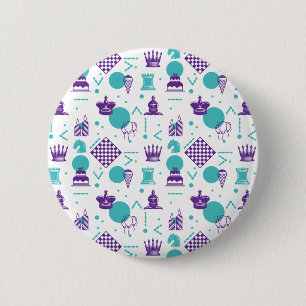 Badge Rond 5 Cm Joueur d'échecs Anniversaire