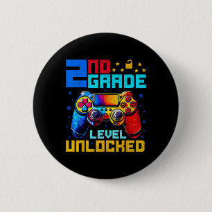 Badge Rond 5 Cm Joueur déverrouillé de 2e année Premier jour de l'
