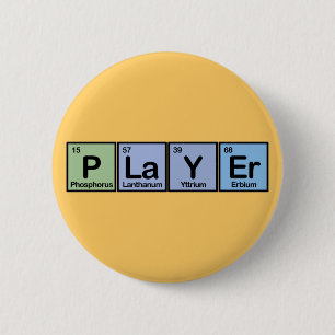 Badge Rond 5 Cm Joueur fait d'éléments