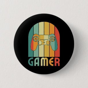 Badge Rond 5 Cm Joueur Jeux Vidéo Joueur Joueur Papa