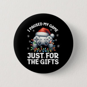 Badge Rond 5 Cm Joueur Noël Jeux Vidéo Garçons Chris