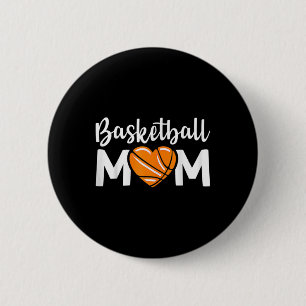 Badge Rond 5 Cm Joueuse de basket maman accro au cerceau Fête des