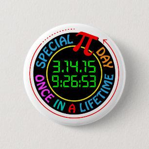 Badge Rond 5 Cm Jour 2015 de pi
