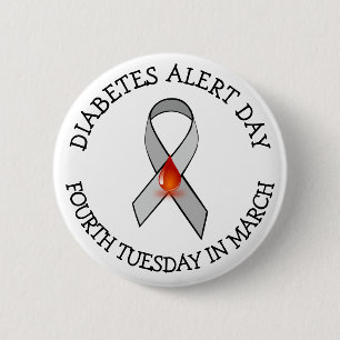 Badge Rond 5 Cm Jour d'alerte au diabète