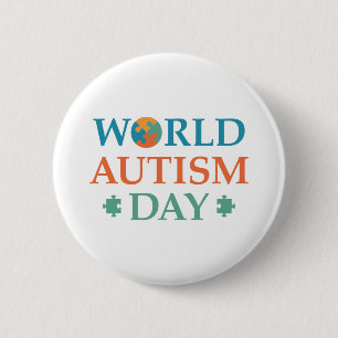 Badge Rond 5 Cm Jour d'autisme du monde