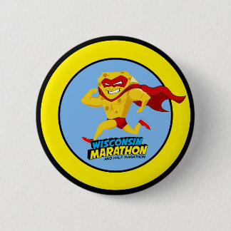 Badge Rond 5 Cm Jour de course de marathon du Wisconsin