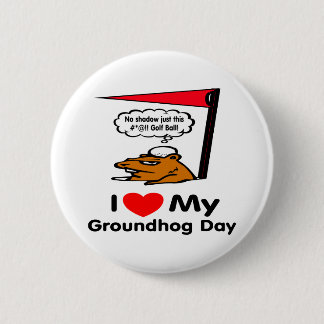 Badge Rond 5 Cm Jour de Groundhog