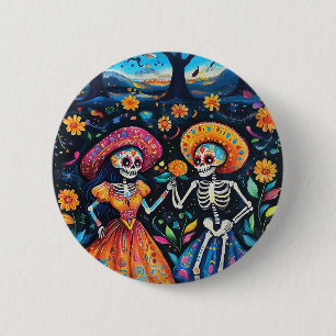 Badge Rond 5 Cm Jour de la conception colorée morte