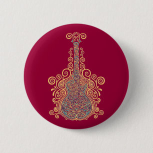 Badge Rond 5 Cm Jour de la guitare morte