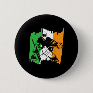 Badge Rond 5 Cm Jour de la Saint Patrick Hockey Design Pour La Fam