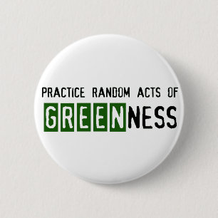 Badge Rond 5 Cm Jour de la terre - soyez vert