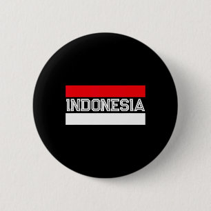 Badge Rond 5 Cm Jour de l'Indépendance Drapeau Indonésie