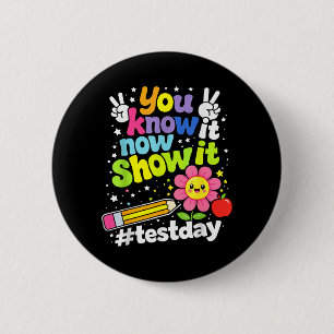 Badge Rond 5 Cm Jour de motivation pour les enseignants de tests d