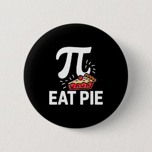 Badge Rond 5 Cm Jour de Pi 14 Mars Mathématicien Tarte Nourriture