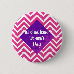 Badge Rond 5 Cm Jour des Femmes Internationale Moderne Taille pers