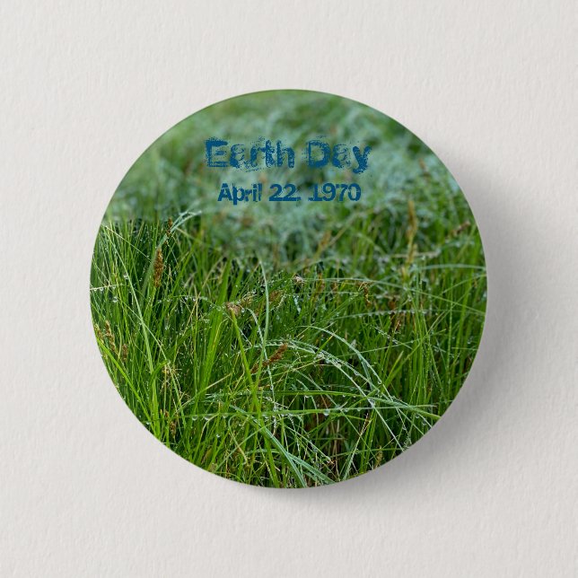 Badge Rond 5 Cm Jour des terres : 22 avril 1970 (Devant)
