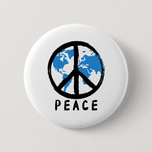 Badge Rond 5 Cm Jour des terres de la Paix Mondiale de la Terre Ca