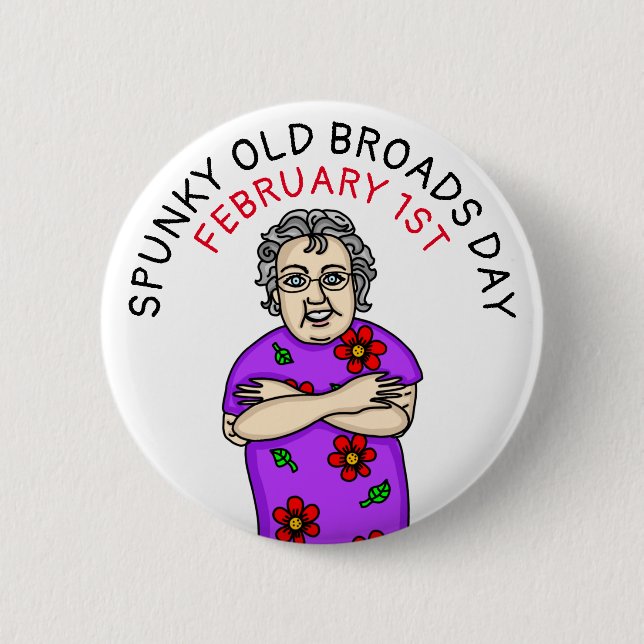 Badge Rond 5 Cm Jour des vieux Brothers | 1er février (Devant)