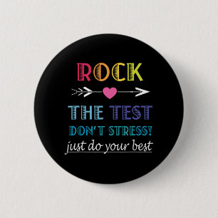 Badge Rond 5 Cm Jour d'examen scolaire amusant