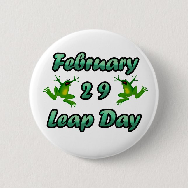 Badge Rond 5 Cm Jour du saut 29 février (Devant)