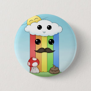 Badge Rond 5 Cm Jour ensoleillé de Kawaii
