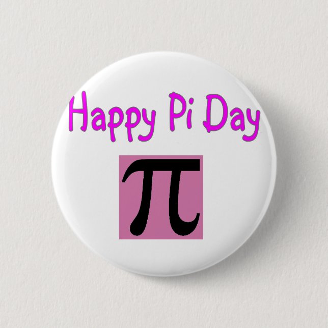 Badge Rond 5 Cm Jour heureux de pi (Devant)