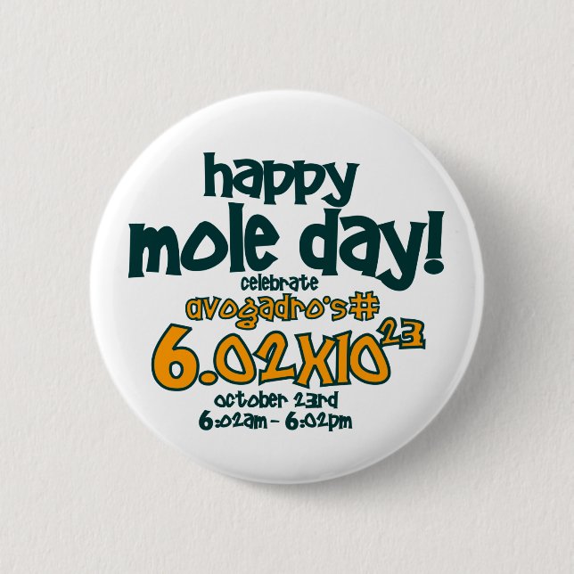 BADGE ROND 5 CM JOUR HEUREUX DE TAUPE ! ! (Devant)