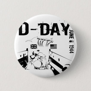 Badge Rond 5 Cm JOUR J 6 juin 1944