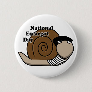 Badge Rond 5 Cm Jour national de l'Escargot