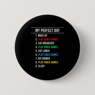 Badge Rond 5 Cm Jour parfait du joueur