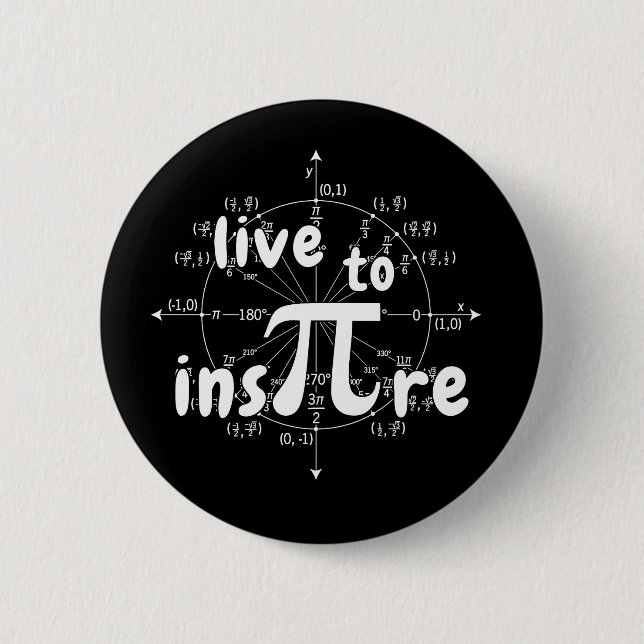 Badge Rond 5 Cm Jour Pi (Devant)