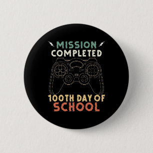 Badge Rond 5 Cm Jour Pour Les Joueurs 100 Jours De Scolarité Amusa
