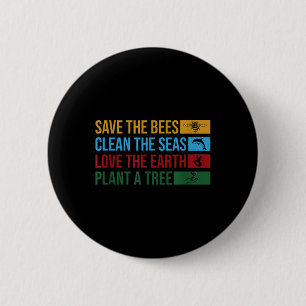 Badge Rond 5 Cm Journée de la Terre 2022 Planète Science de l'envi