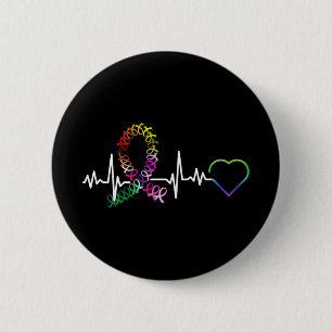 Badge Rond 5 Cm Journée de sensibilisation à tous les problèmes de