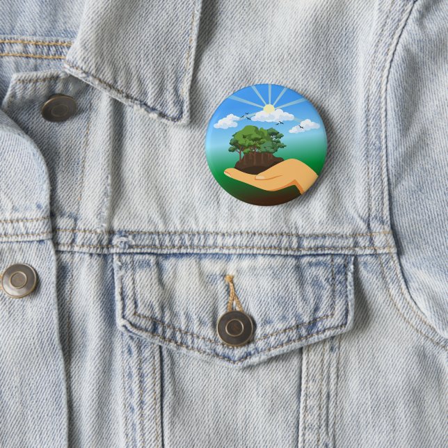 Badge Rond 5 Cm Journée internationale de la Terre (En situation)