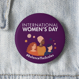 Badge Rond 5 Cm Journée internationale des femmes 2026 Équilibrer