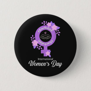 Badge Rond 5 Cm Journée internationale des femmes 8 mars