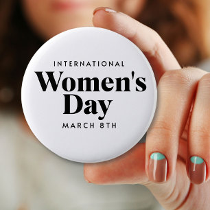 Badge Rond 5 Cm Journée internationale des femmes Bouton 8 mars