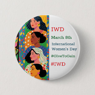Badge Rond 5 Cm Journée internationale des femmes JIF #DonnerPou