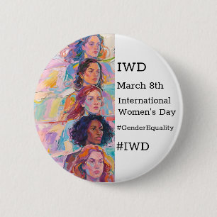 Badge Rond 5 Cm Journée internationale des femmes JIF #DonnerPou