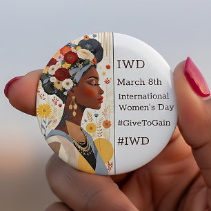 Badge Rond 5 Cm Journée internationale des femmes JIF #DonnerPou