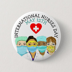 Badge Rond 5 Cm Journée internationale des infirmières et infirmie