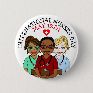 Badge Rond 5 Cm Journée internationale des infirmières et infirmie