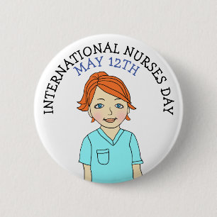 Badge Rond 5 Cm Journée internationale des infirmières et infirmie