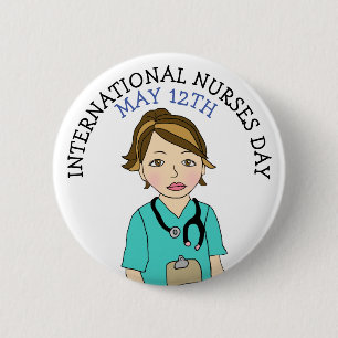Badge Rond 5 Cm Journée internationale des infirmières et infirmie