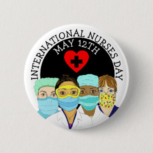 Badge Rond 5 Cm Journée internationale des infirmières et infirmie